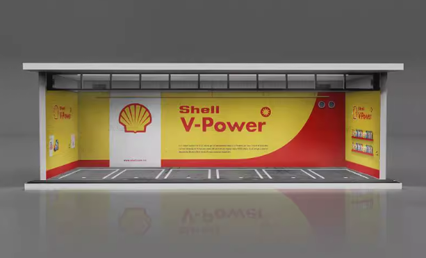 1/64 3D Parking Garage Model – LED Light Display Scene for Car Collectibles