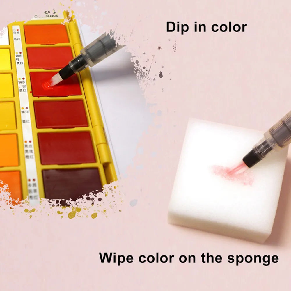 Watercolor Paint Set – 36/48/60 Colors Portable Washable Travel Kit