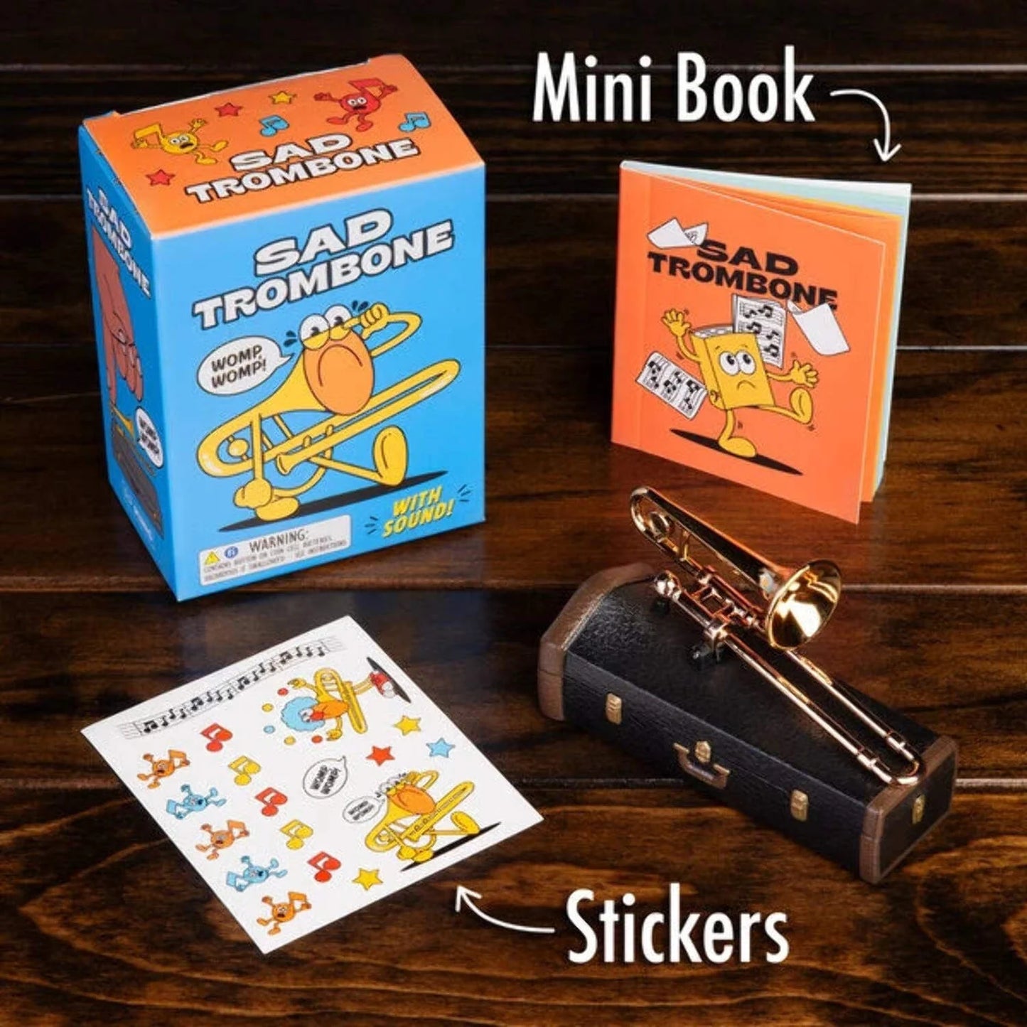 Sad Trombone Desktop Toy – Mini Trombone with Sound Effect