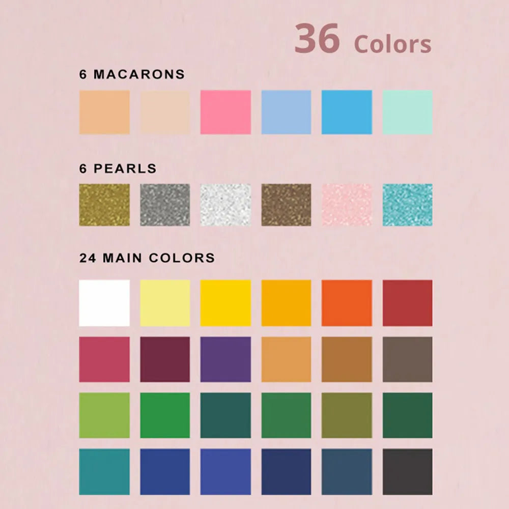 Watercolor Paint Set – 36/48/60 Colors Portable Washable Travel Kit