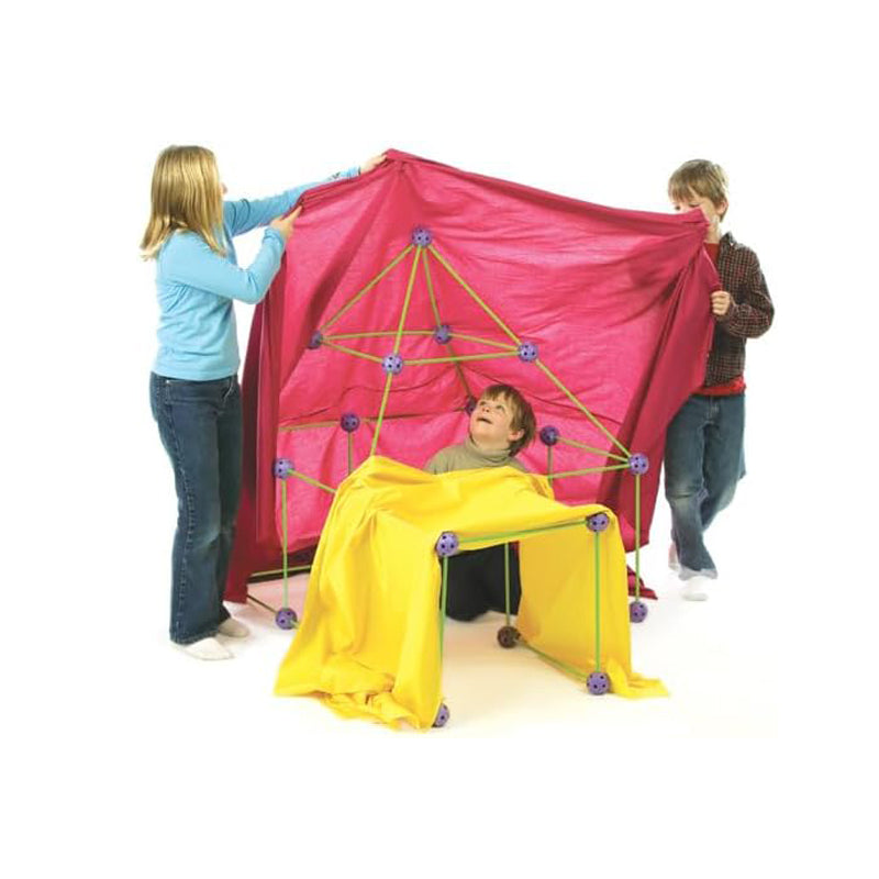 Crazy Forts – 69-Piece DIY Indoor/Outdoor Fort Building Toy Set | STEAM Creative Construction Kit