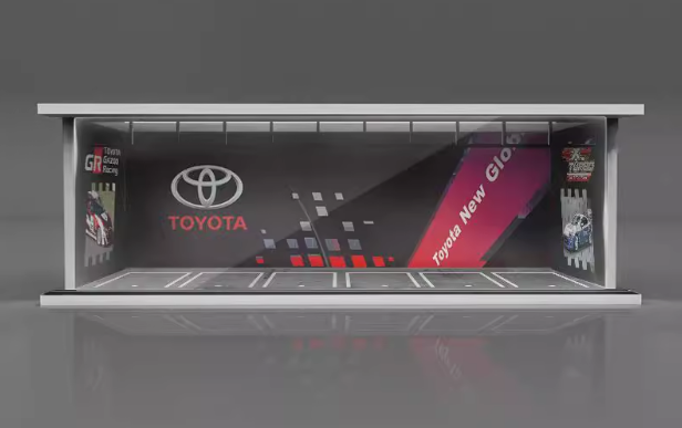 1/64 3D Parking Garage Model – LED Light Display Scene for Car Collectibles