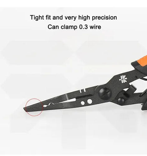 Extended Multi-Function Fishing Pliers – with Scissors, Long-Nose Hook Remover, Hook Tyer, and Line Cutter