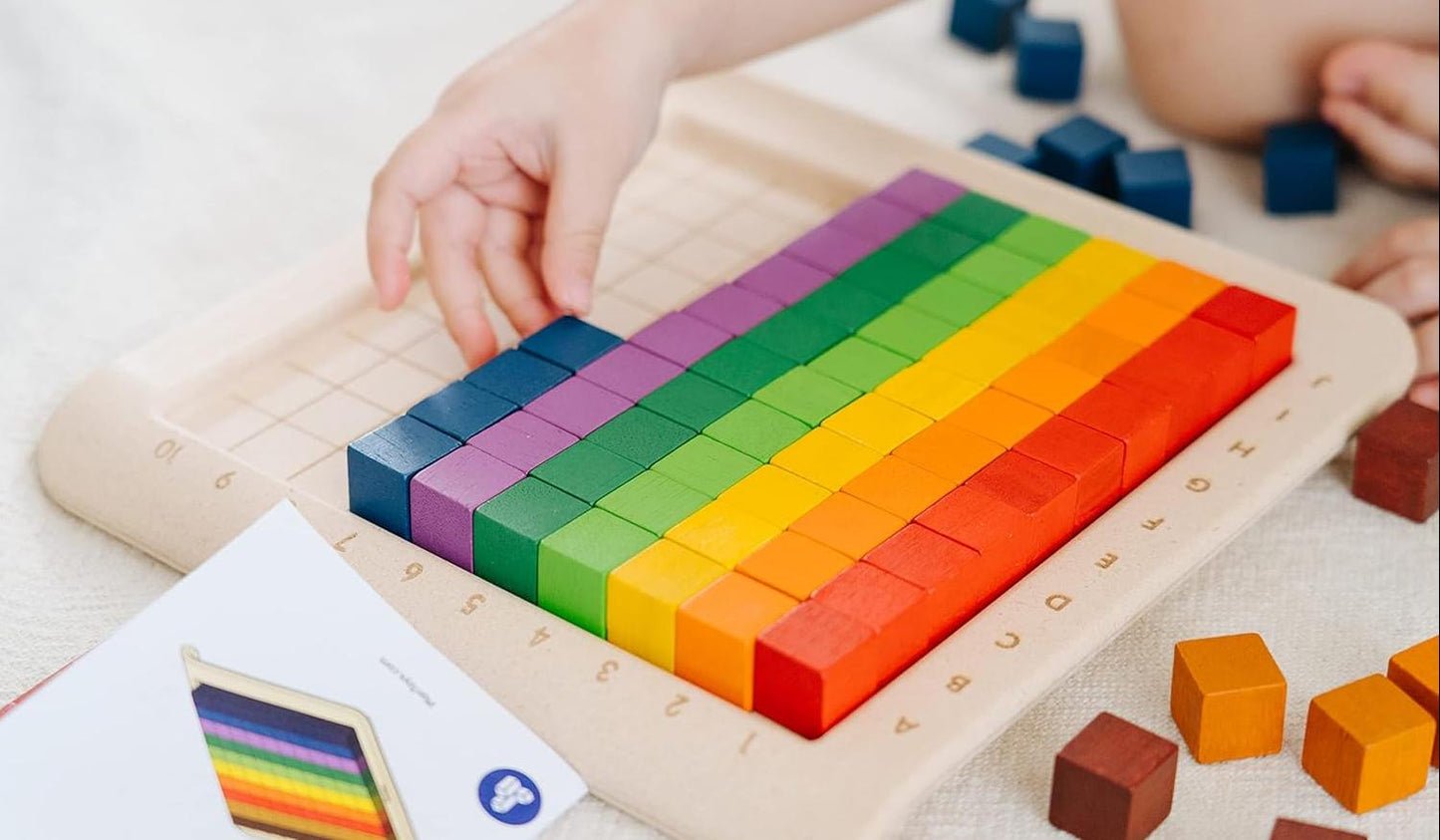 100-Count Counting Cubes | Colorful Building Blocks for Math Learning | Includes 20 Activity Cards