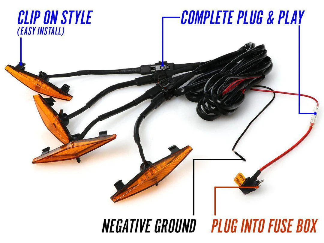 Toyota 4Runner LED Raptor Grille Lights (2014–2024, 4PCS)