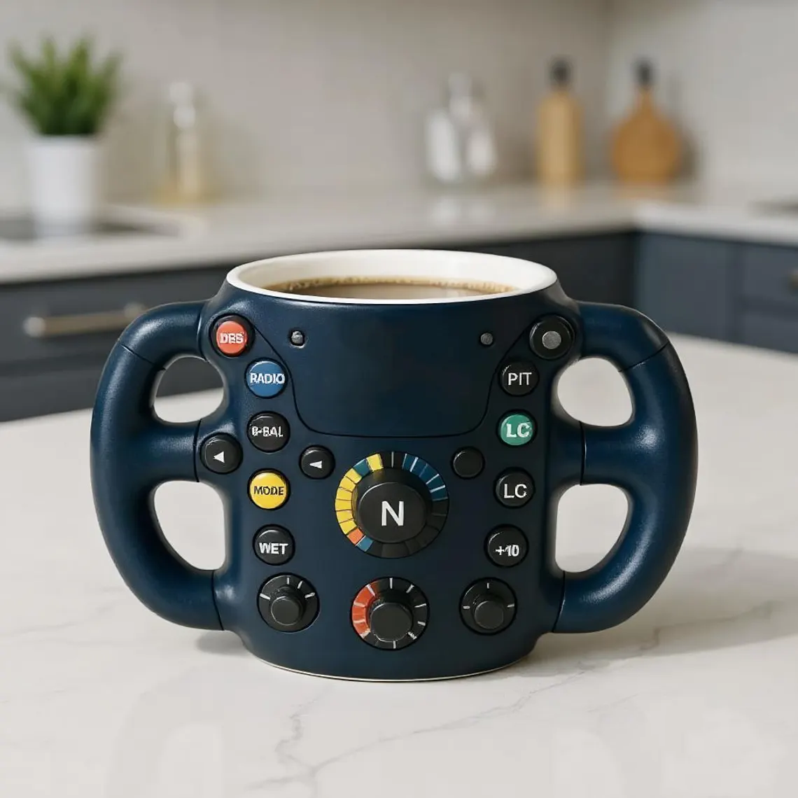 F1 Steering Wheel Mug – Start Your Day with Racing Passion