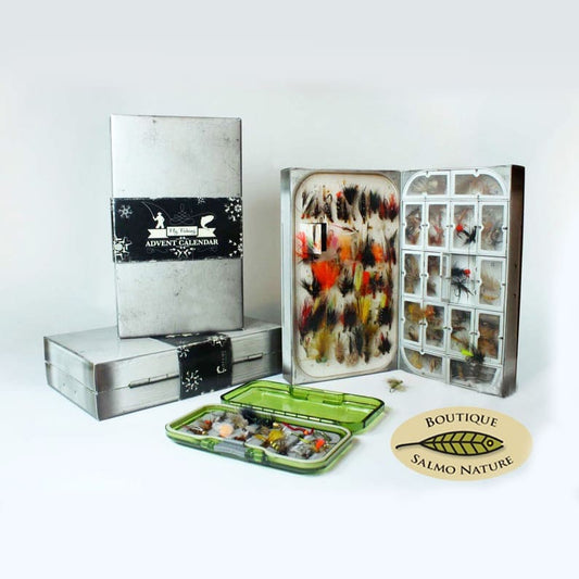 Fly Fishing Advent Calendar – Handmade Flies + Waterproof Fly Box | Daily Surprises for Anglers, The Ultimate Christmas Countdown Gift