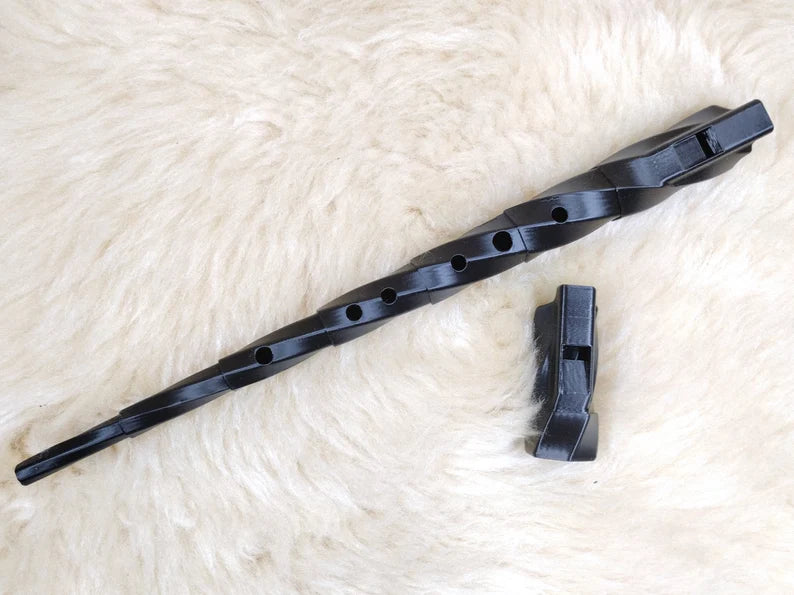 Unique 3D Printed Telescopic Spiral Humming Flute – D Major Pocket Wind Instrument