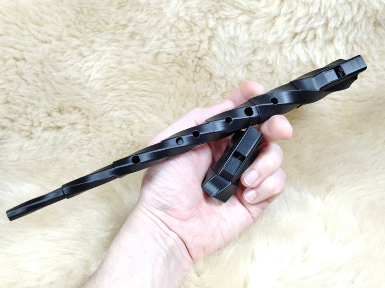 Unique 3D Printed Telescopic Spiral Humming Flute – D Major Pocket Wind Instrument