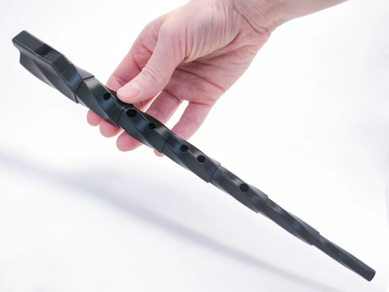 Unique 3D Printed Telescopic Spiral Humming Flute – D Major Pocket Wind Instrument