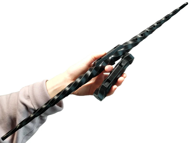 Unique 3D Printed Telescopic Spiral Humming Flute – D Major Pocket Wind Instrument