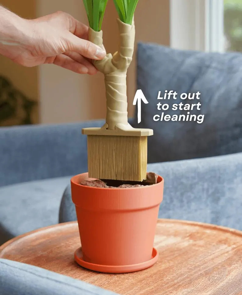 Retractable Dragon Tree Multi-Functional Duster | Creative Desktop Plant Cleaning Set