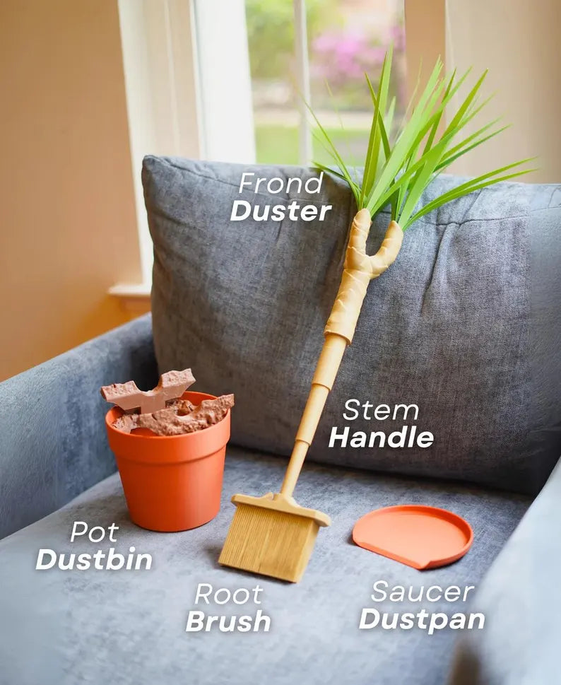 Retractable Dragon Tree Multi-Functional Duster | Creative Desktop Plant Cleaning Set