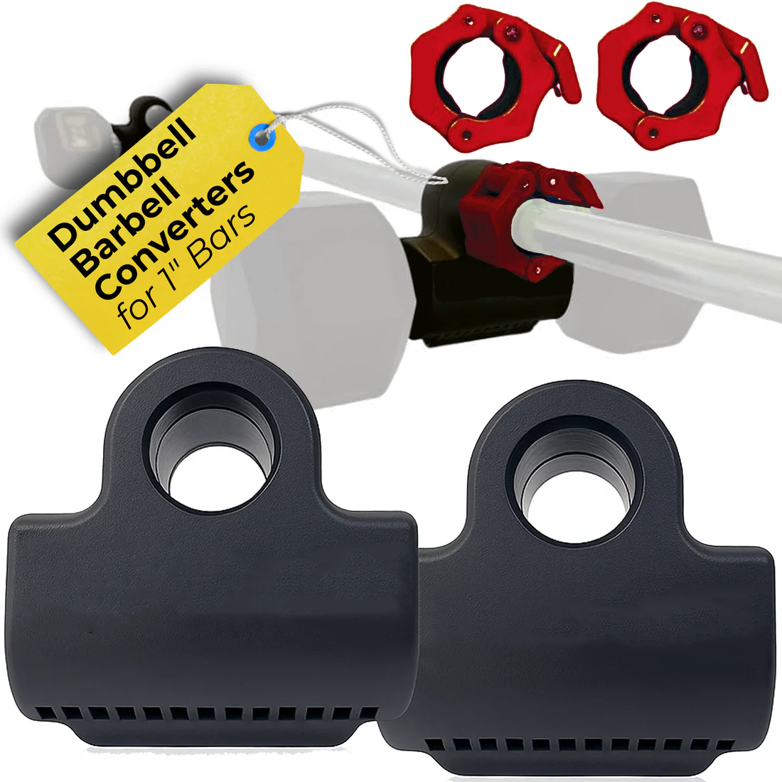 Dual Dumbbell Connector Set with Weight Clips – Transform Your Dumbbells into a Barbell