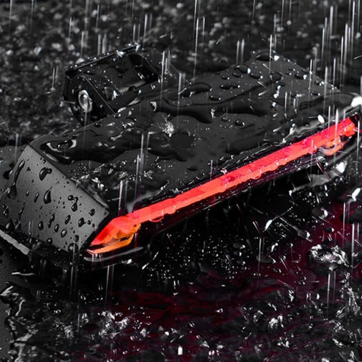 Bicycle Rear Light with Laser and Remote Control – USB Rechargeable Safety Tail Lamp