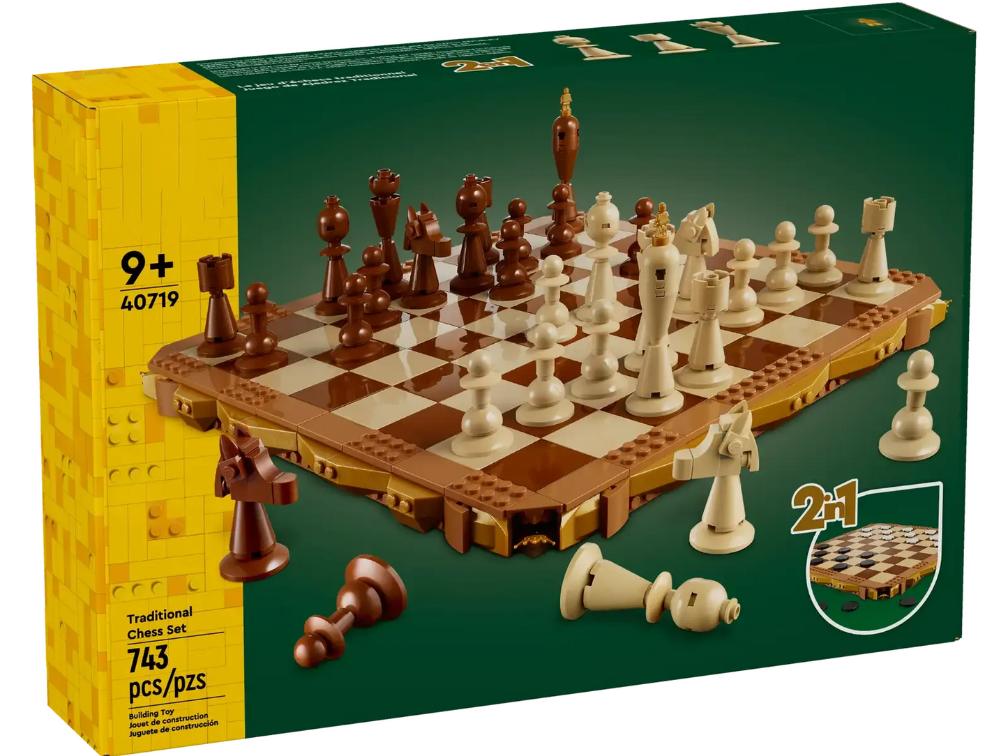 Classic Chess & Checkers Building Set – Fun Strategy Board Game for Kids and Families