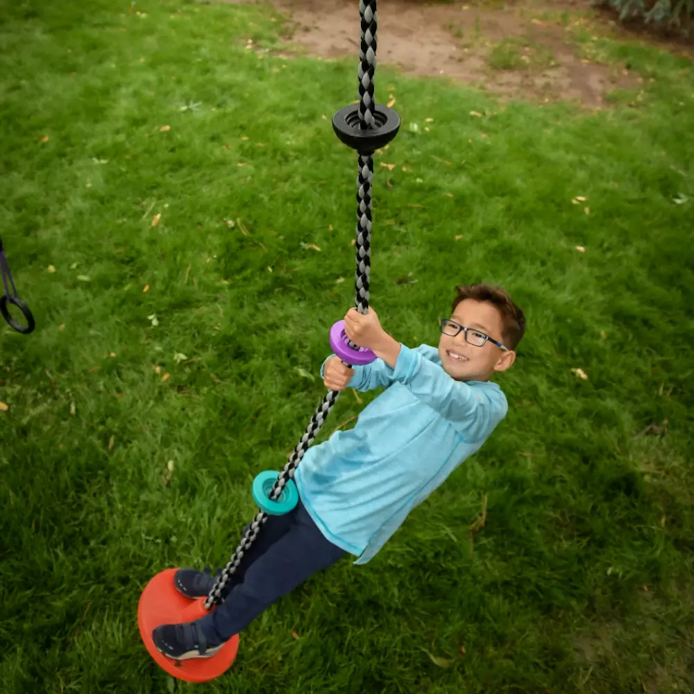 6FT Multicolor Climbing Rope Swing – Fun Outdoor Ninja Warrior Training Equipment for Kids