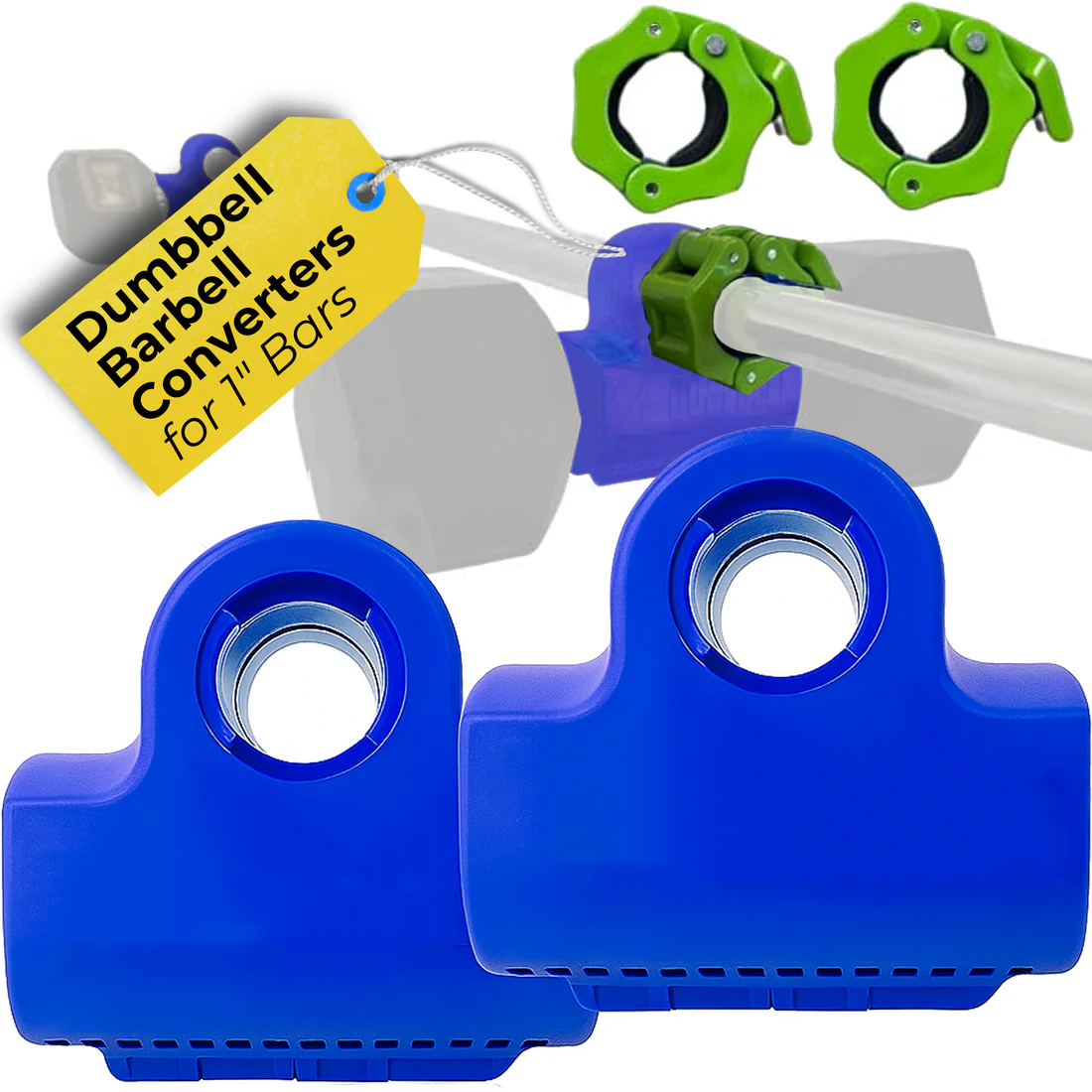 Dual Dumbbell Connector Set with Weight Clips – Transform Your Dumbbells into a Barbell
