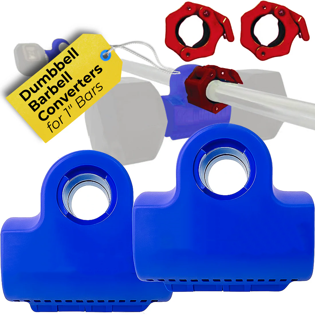 Dual Dumbbell Connector Set with Weight Clips – Transform Your Dumbbells into a Barbell