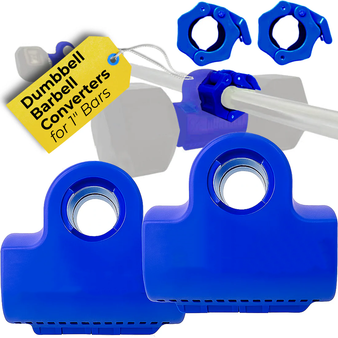 Dual Dumbbell Connector Set with Weight Clips – Transform Your Dumbbells into a Barbell