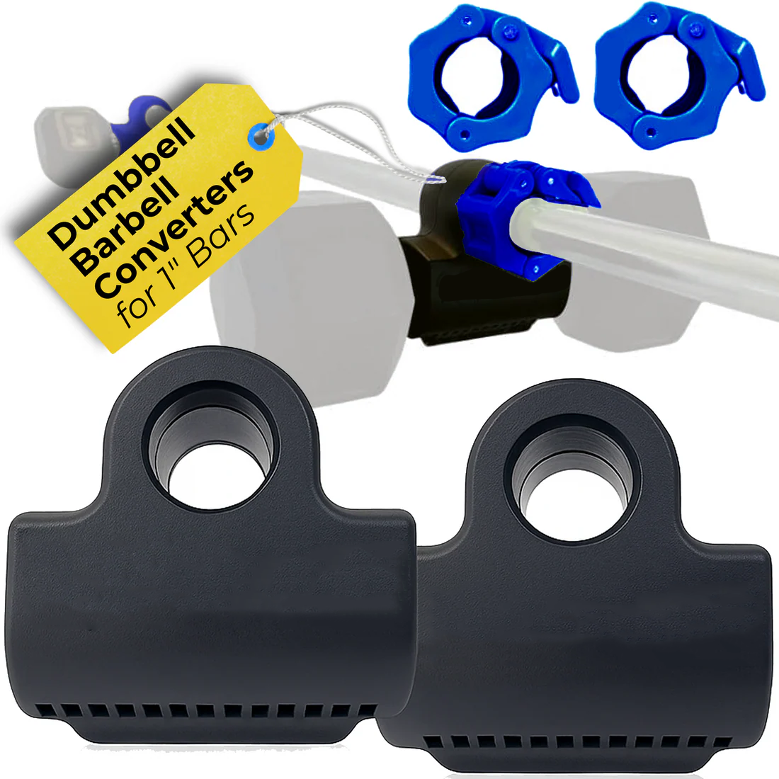 Dual Dumbbell Connector Set with Weight Clips – Transform Your Dumbbells into a Barbell