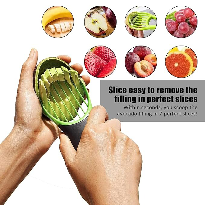 3-in-1 Avocado Slicer – Effortless Peeling, Pitting & Slicing in Seconds