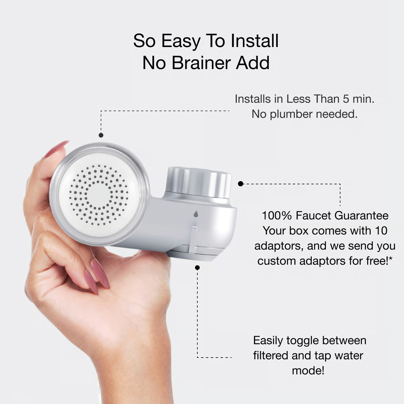 Faucet Skincare Filter – Removes 99.9% of Contaminants, Improves Skin Texture