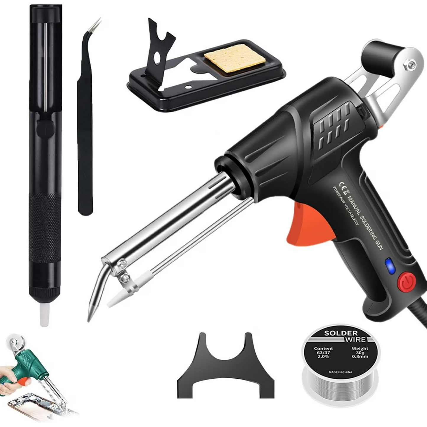 Portable Internal-Heating Laser Welding Tool – 3-in-1 Multifunctional Soldering Gun Set for Metal
