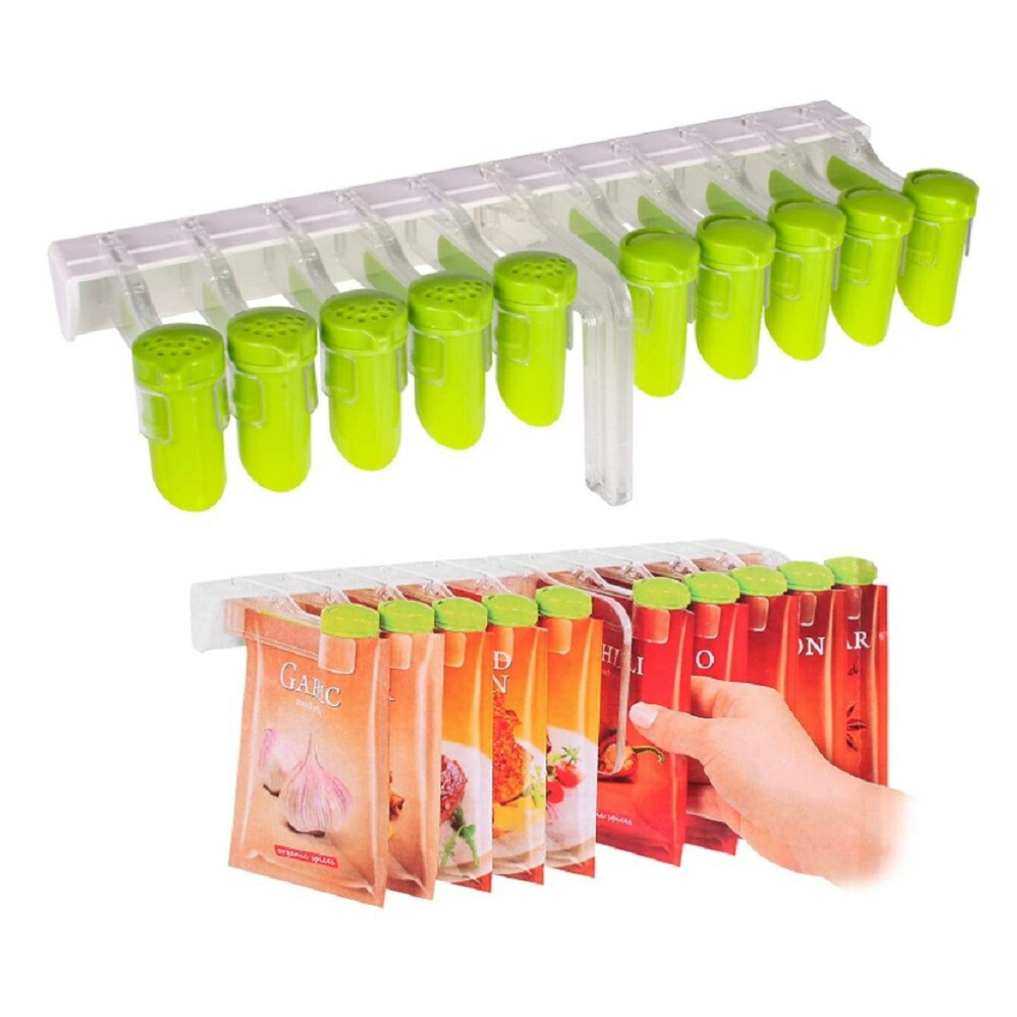 Wall-Mounted Spice Bag Organizer – Space-Saving Kitchen Storage Rack