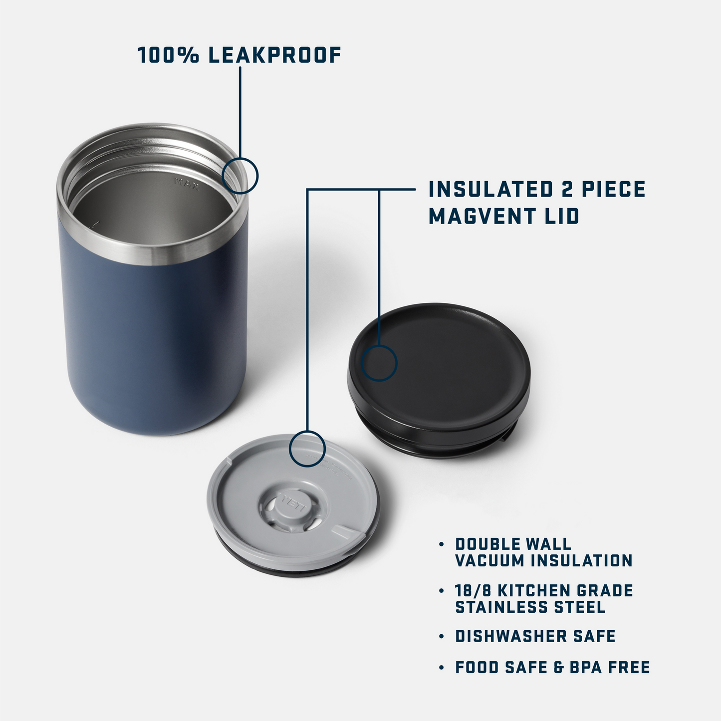 16oz Insulated Food Jar – Keep Meals Hot or Cold Until Lunch