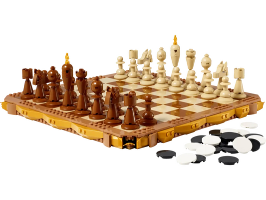 Classic Chess & Checkers Building Set – Fun Strategy Board Game for Kids and Families