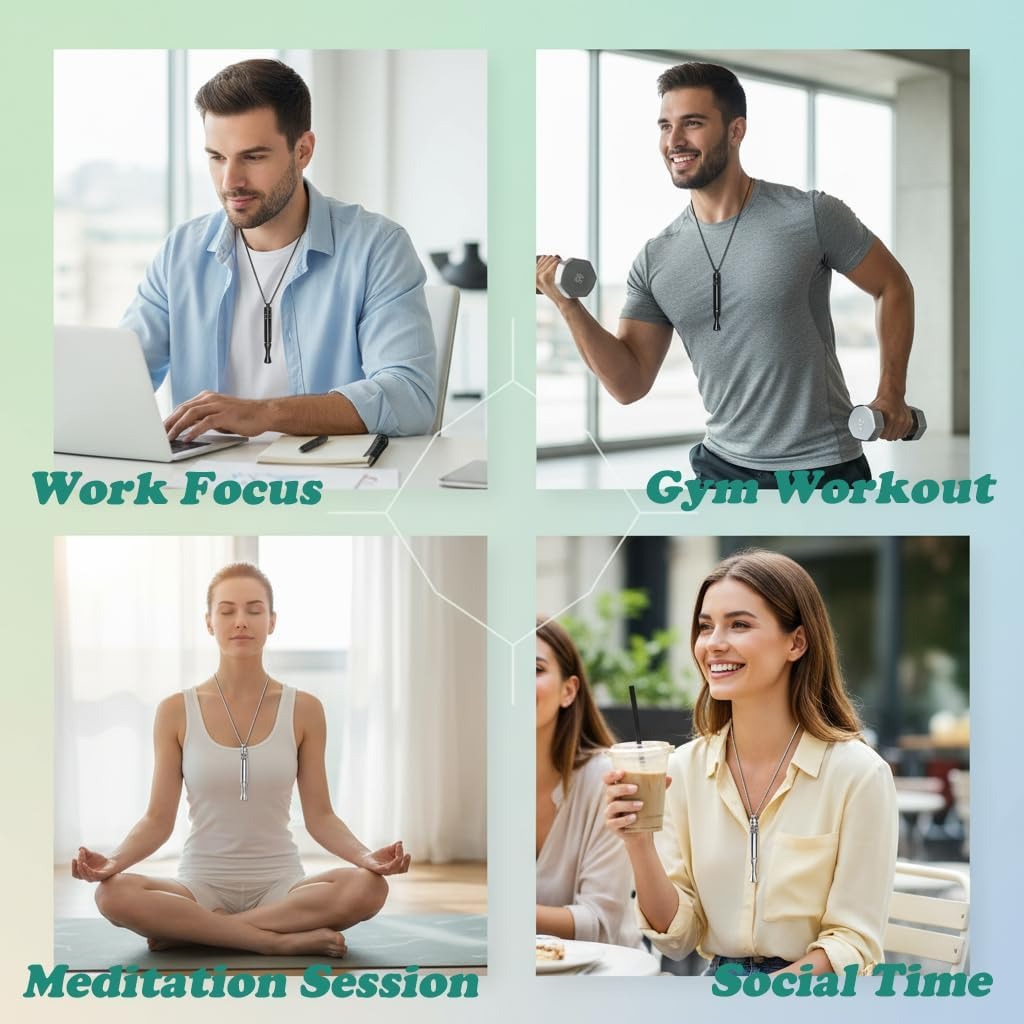 Quit Smoking Necklace – Breathing Aid & Stress Relief Pendant