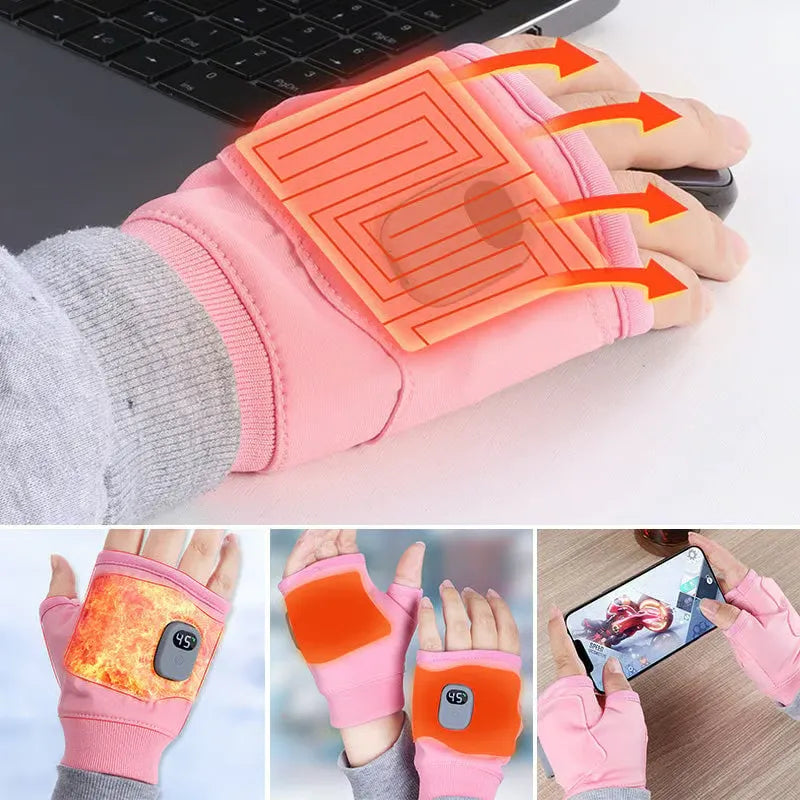 Smart Heating Fingerless Gloves – Stay Warm and Comfortable in Cold Weather
