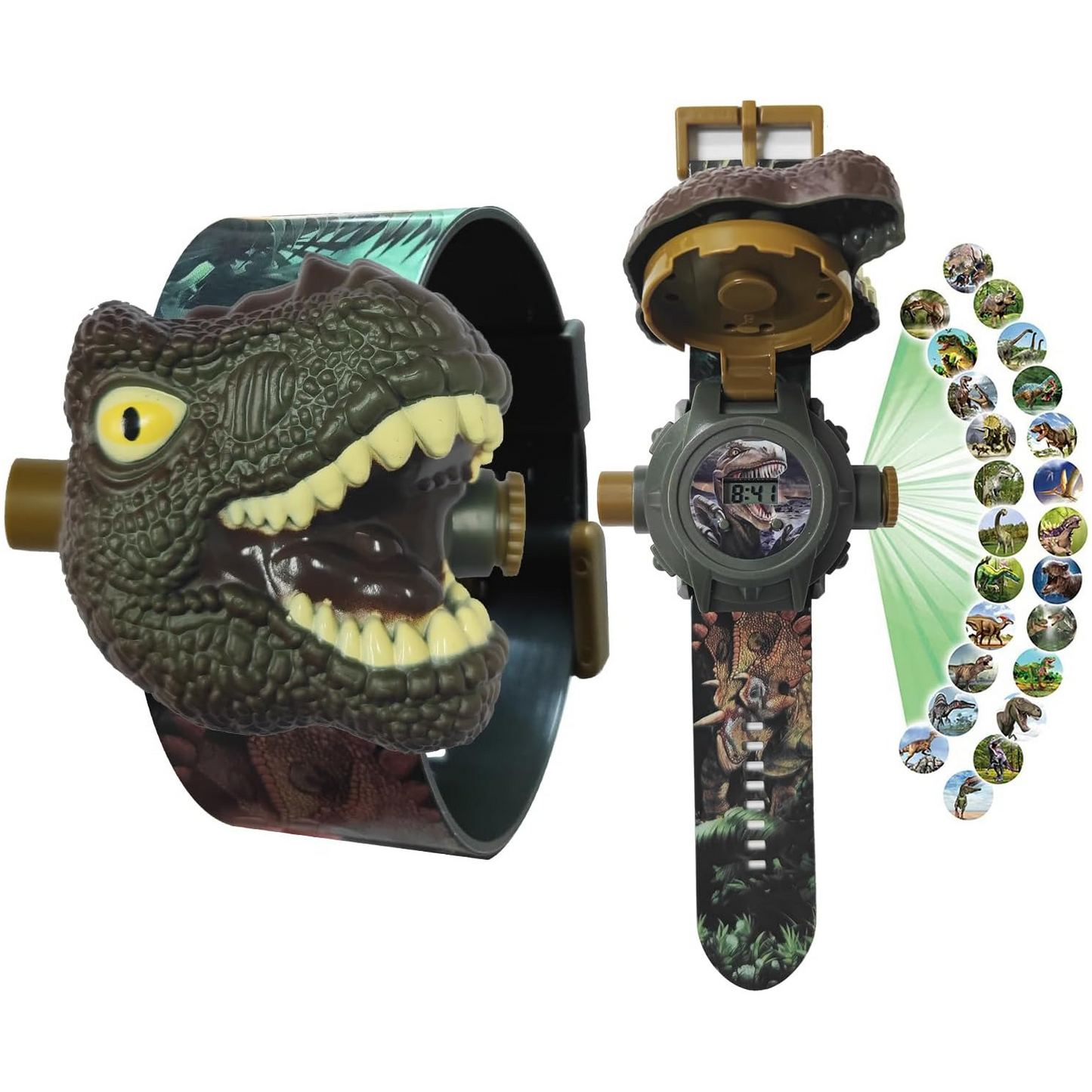 3D Dinosaur Projection Electronic Watch – Fun Luminous Toy for Kids