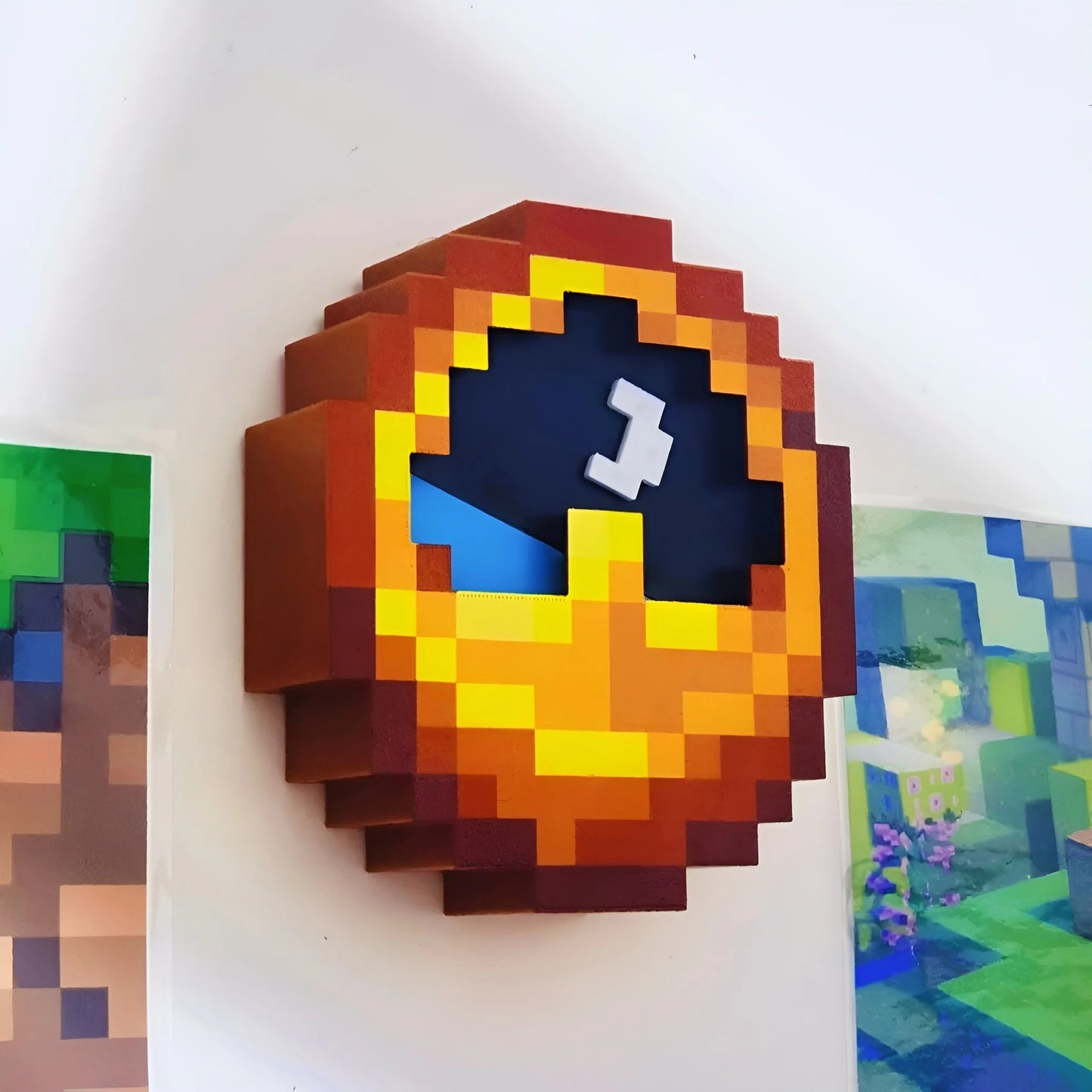 Pixel Art Wall Clock – Vibrant 12-Hour Gaming Style Design