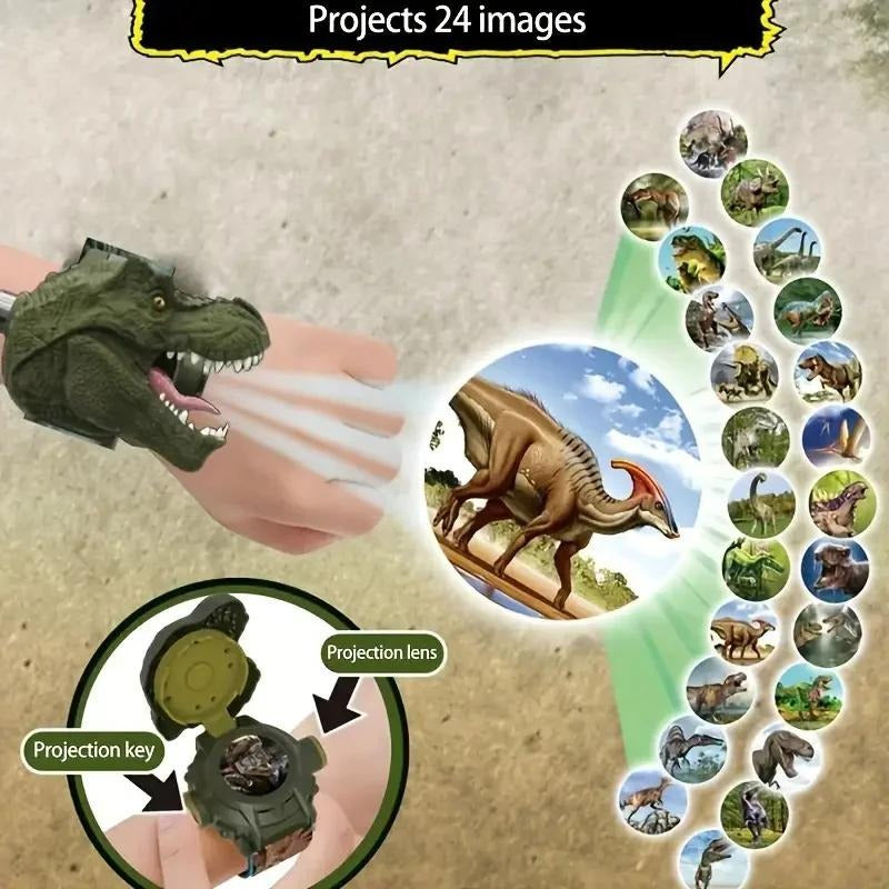 3D Dinosaur Projection Electronic Watch – Fun Luminous Toy for Kids