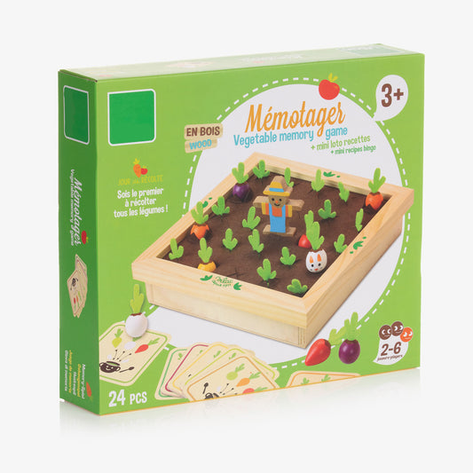 Vegetable Memory Game – Wooden & Felt Educational Board Game for Kids Ages 3+