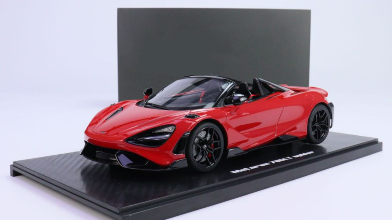 1/18 McLaren 765LT Spider Resin Model Car – Detailed 2021 Red Edition