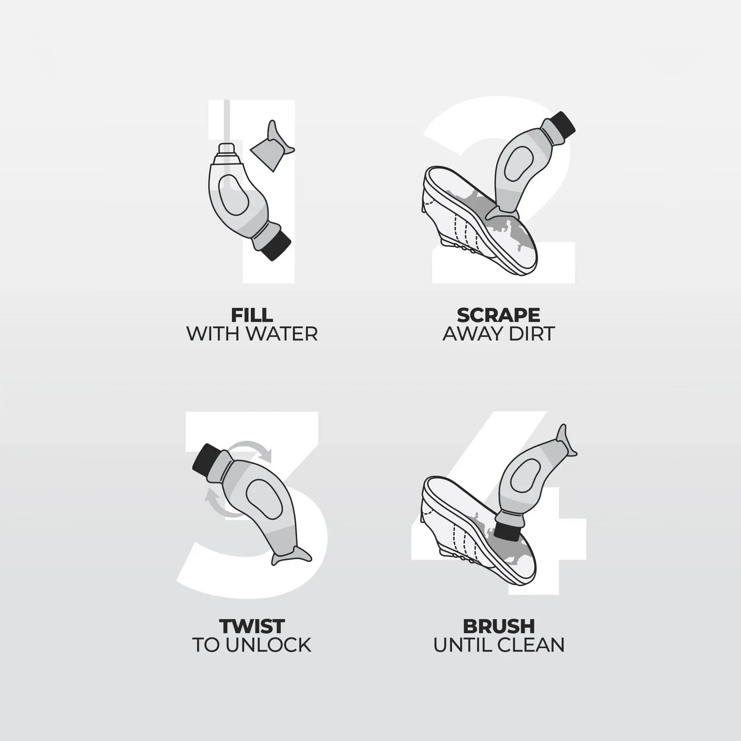 Portable All-in-One Shoe Cleaner – Quick Cleaning for Muddy Boots and Busy Days