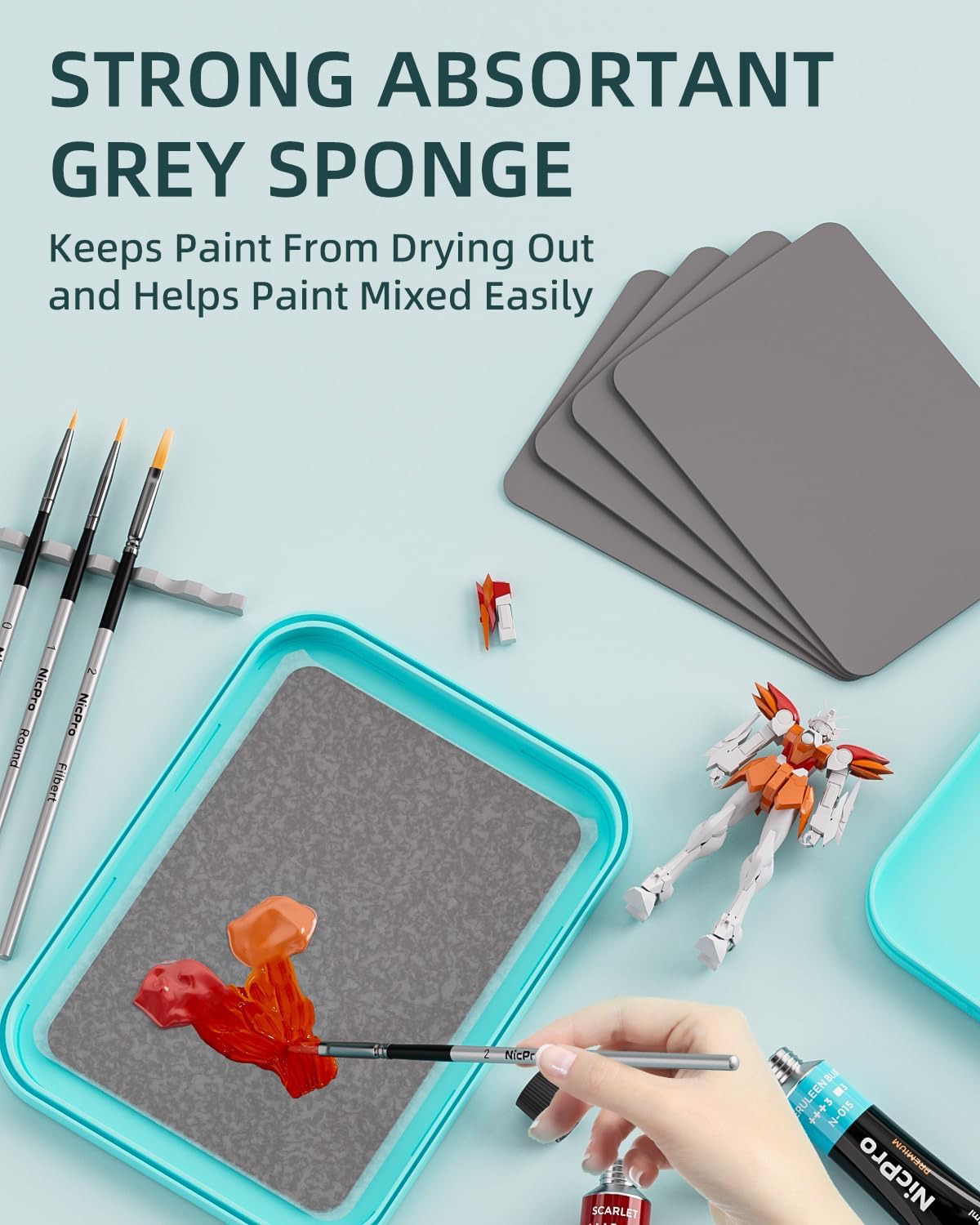 Wet Palette for Acrylic Miniature Painting – Keep Paints Fresh Longer
