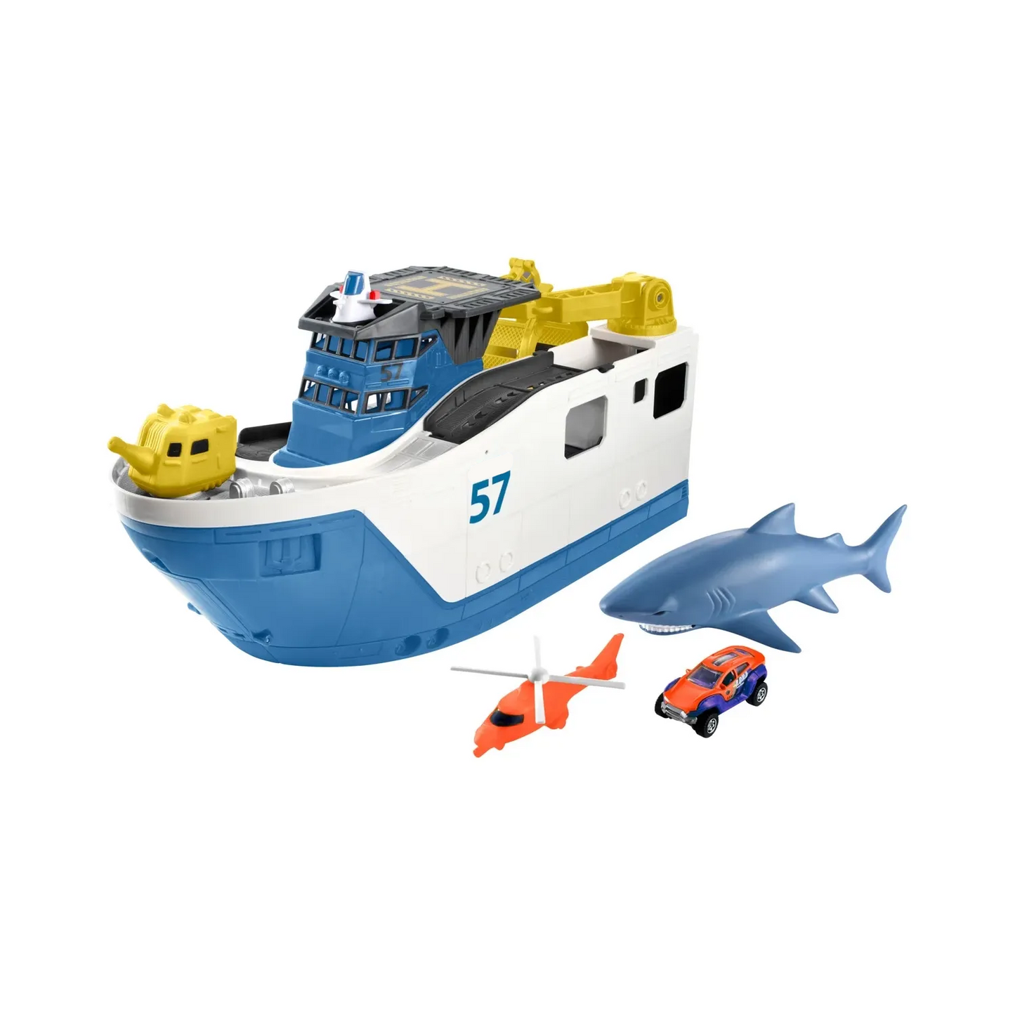 Shark Ship Playset – Double Fun on Land and Water