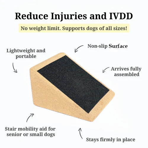 Pet Stair Ramp Cushion – Safe & Comfortable Wedge Pad for Small, Senior & Injured Dogs