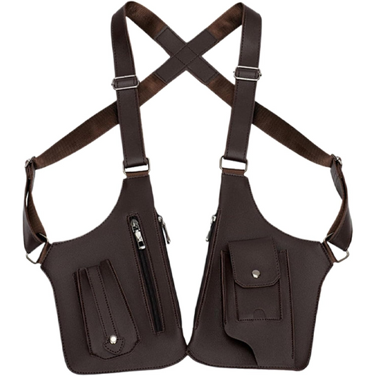 Multi-Pocket Anti-Theft Tactical Leather Backpack – Stylish, Secure & Practical