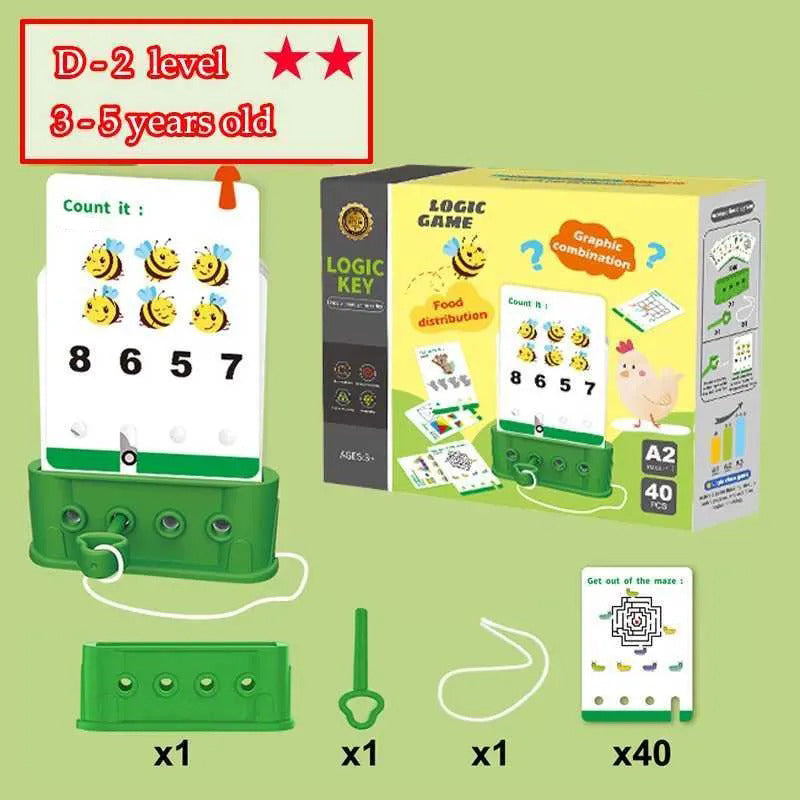 Montessori Logical Thinking Puzzle Game for Kids – Early Learning Shape Sorting