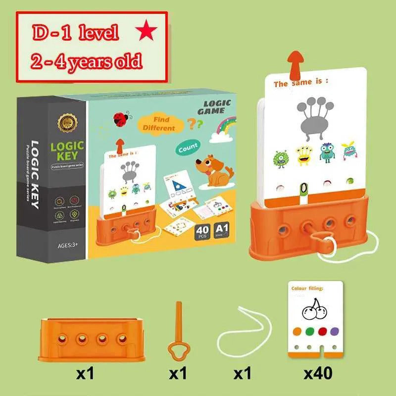 Montessori Logical Thinking Puzzle Game for Kids – Early Learning Shape Sorting