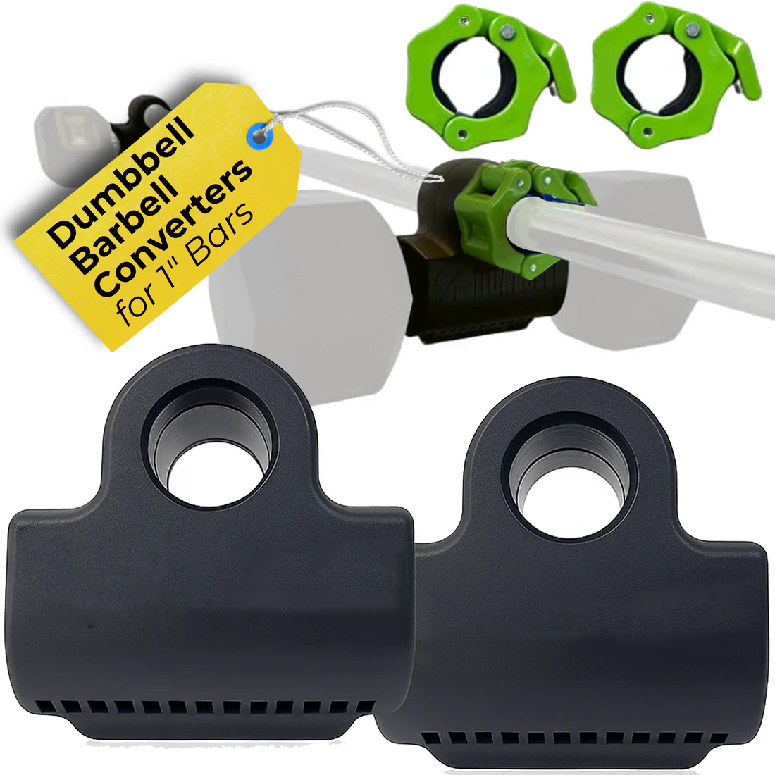 Dual Dumbbell Connector Set with Weight Clips – Transform Your Dumbbells into a Barbell