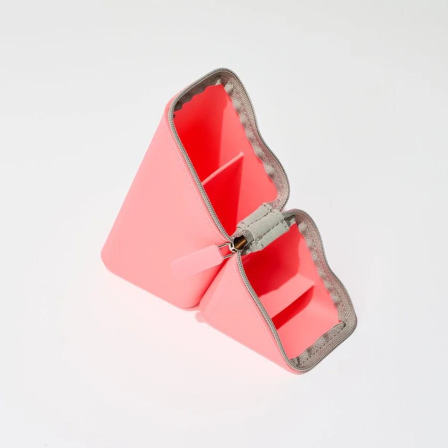 Silicone Magnetic Pencil Holder – Portable Desk Organizer with 60° Divider & Pocket