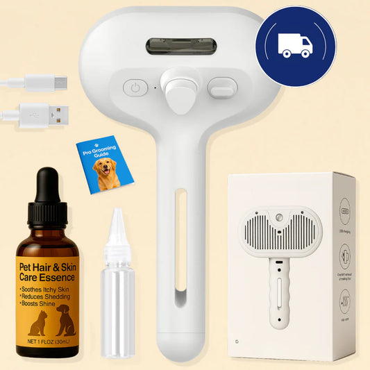 Spray Brush – Pet Grooming & Hair Care with Refillable Bottle