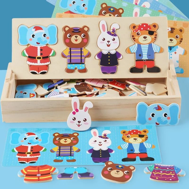 Wooden Dress-Up Puzzle Set – Unlock Endless Dress-Up Fun and Spark Imagination