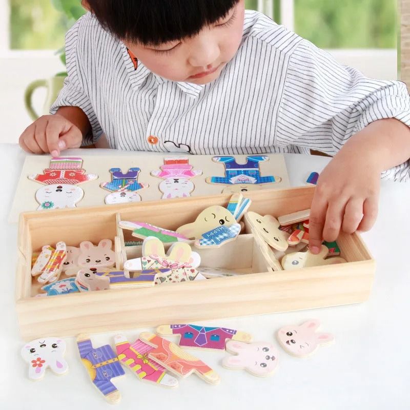 Wooden Dress-Up Puzzle Set – Unlock Endless Dress-Up Fun and Spark Imagination
